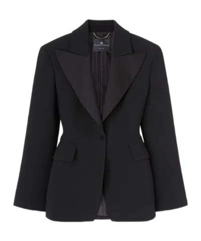 Ermanno Scervino Single-breasted Jacket In Technical Cady In Black