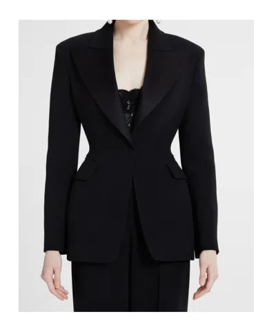 Ermanno Scervino Single-breasted Jacket In Technical Cady In Black