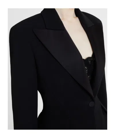 Ermanno Scervino Single-breasted Jacket In Technical Cady In Black