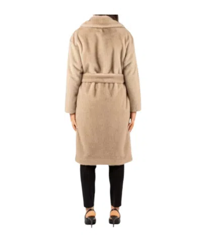 Herno Soft Alternative Fur Coat In Brown