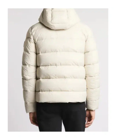 Fay Double Front Feather Jacket In Nylon In Neutral