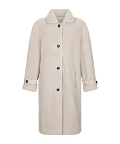 Liu •jo Single-breasted Coat In Neutral