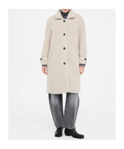 Liu •jo Single-breasted Coat In Neutral