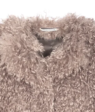 Tagliatore Eco-shearling Jacket In Brown