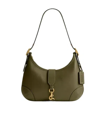 Coach Hamptons Logo-detail Shoulder Bag In Green