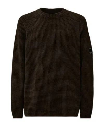 C.p. Company Lens-detail Knitted Sweater In Multi