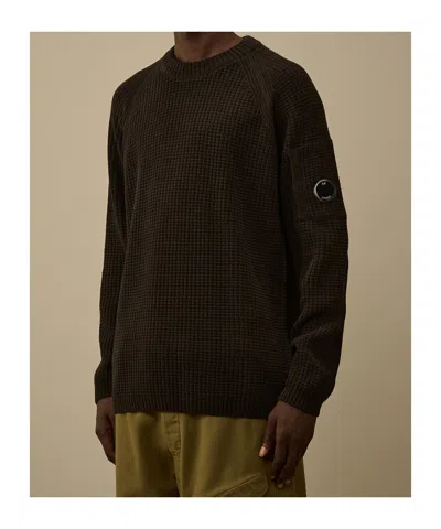 C.p. Company Lens-detail Knitted Sweater In Multi
