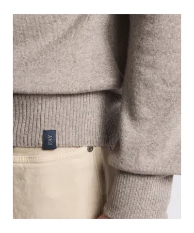 Fay Regular-fit. Fin. 12 Maglia Collo Alto In Lana Rasata. Sweater In Brown