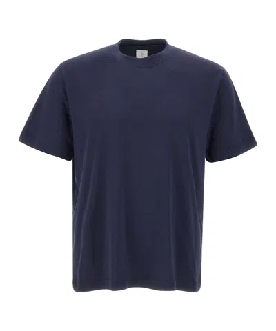 Eleventy Crew Neck Short-sleeved T-shirt In Blue