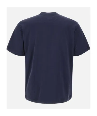 Eleventy Crew Neck Short-sleeved T-shirt In Blue