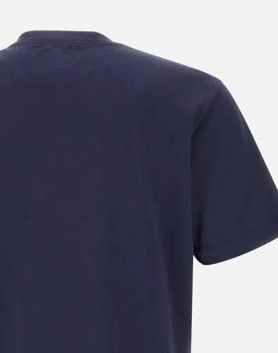Eleventy Crew Neck Short-sleeved T-shirt In Blue