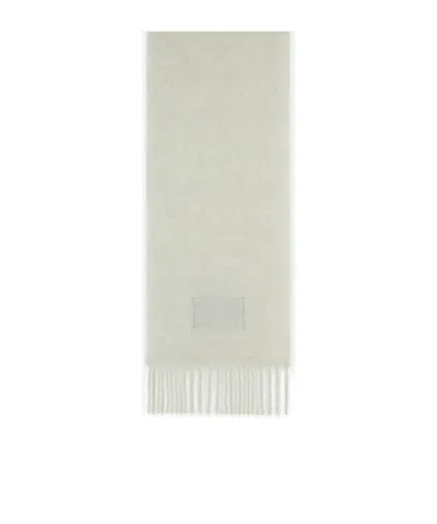 Marni Light Grey Alpaca Blend Scarf In Green