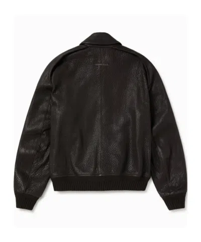1989 Studio Leather Jacket With Collar And Textured Finish In Brown