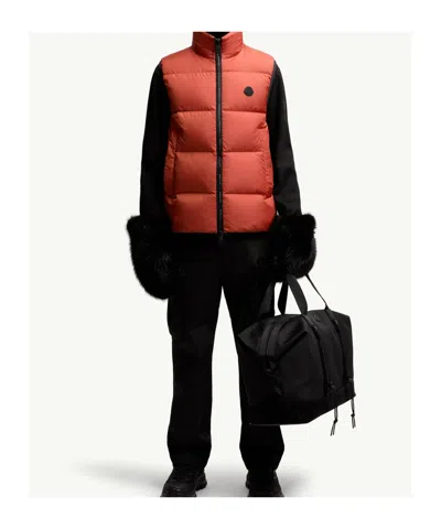 Moncler Down Vest In Orange