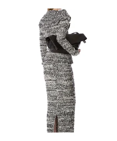 Alberta Ferretti Asymmetric Draped Jacket In Gray