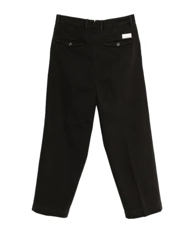 Nine In The Morning Relaxed-fit Black Trousers With Pleated Front Design In Black