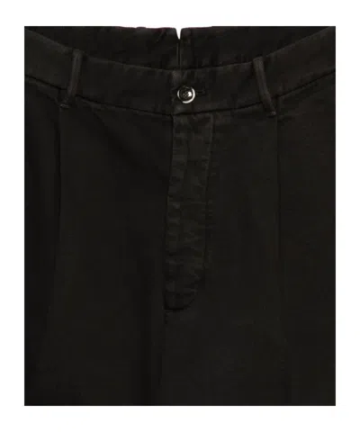 Nine In The Morning Relaxed-fit Black Trousers With Pleated Front Design In Black