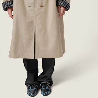 Miu Miu Gymnasium Technical Fabric And Python-print Ayers Leather Sneakers In Multi