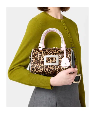 Roger Vivier Belle Vivier Bag In Pony Effect Leather In Multi