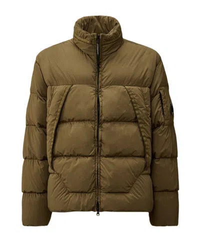 C.p. Company Nycra-r Hooded Down Jacket In Brown