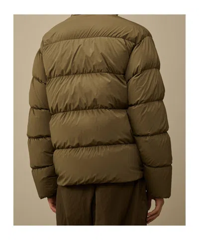 C.p. Company Nycra-r Hooded Down Jacket In Brown