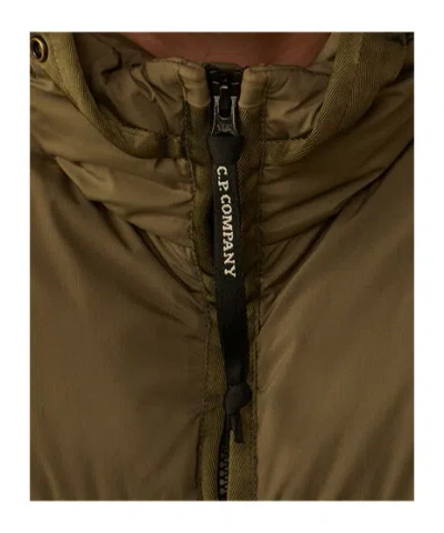 C.p. Company Nycra-r Hooded Down Jacket In Brown