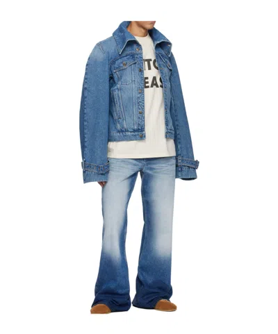 Egonlab Raglan Sleeve Denim Jacket In Blue
