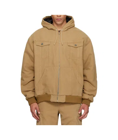 Egonlab Hooded Pocket Jacket In Brown