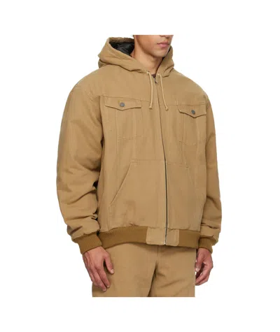 Egonlab Hooded Pocket Jacket In Brown