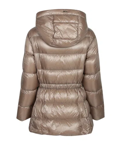 Herno Drawstring Hooded Down Jacket In Multi