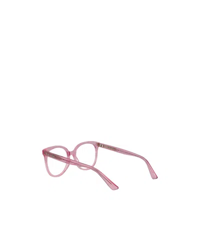 Alexander Mcqueen Pink-pink-transparent Recycled Acetate Glasses In Pink