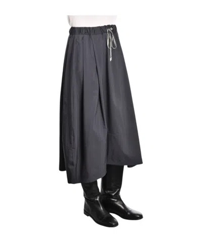 Gran Sasso Drawstring Pleated Midi Skirt In Blue