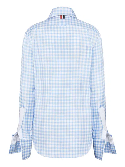 Thom Browne Gingham Shirt In Blue