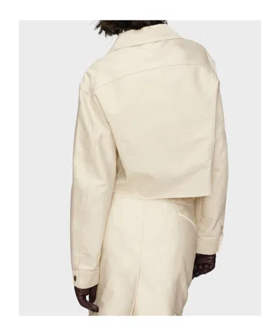 Maison Margiela Cropped Denim Jacket In Neutral