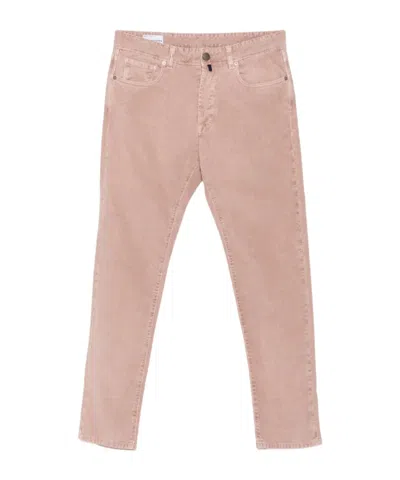 Incotex Five-pocket Trousers In Pink