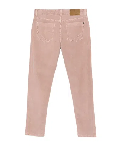 Incotex Five-pocket Trousers In Pink
