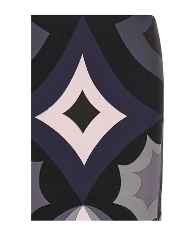 Pucci Printed Stretch-scuba Maxi Skirt In Blue