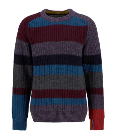 Barbour X Paul Smith Relaxed Fit Crewneck Sweater In Multi