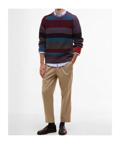 Barbour X Paul Smith Relaxed Fit Crewneck Sweater In Multi
