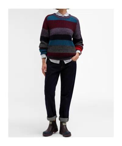 Barbour X Paul Smith Relaxed Fit Crewneck Sweater In Multi