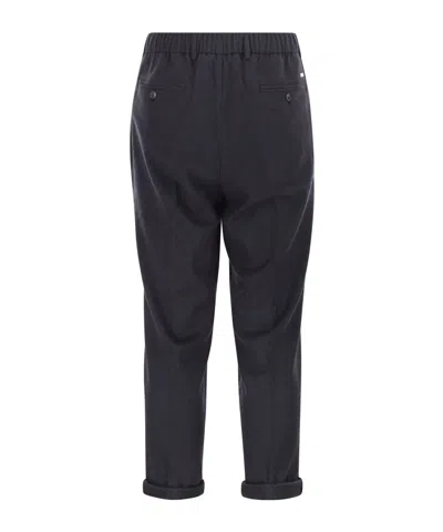 Herno Drawstring Waist Casual Pants In Black
