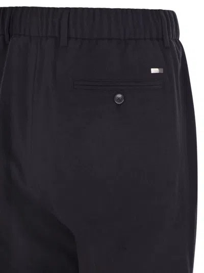 Herno Drawstring Waist Casual Pants In Black