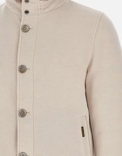 Moorer Cleros Mrw Button-fastening Bomber Jacket In Neutral