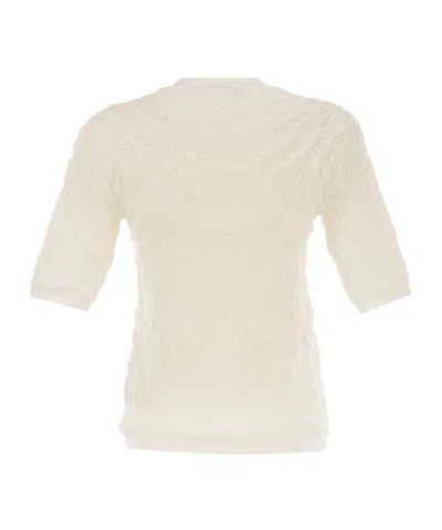 Fabiana Filippi Slim-fit Jumper With Embossed Finish In Multi