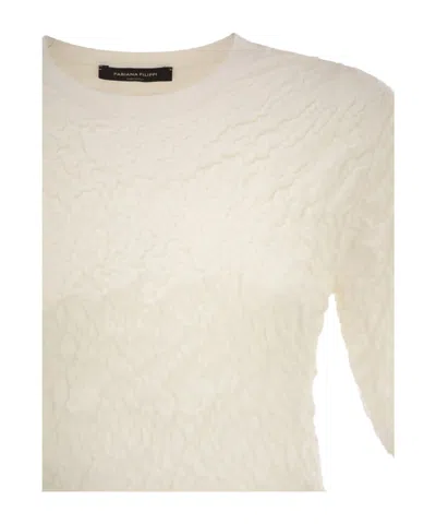 Fabiana Filippi Slim-fit Jumper With Embossed Finish In Multi