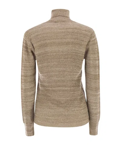 Fabiana Filippi Platinum Yarn Turtleneck In Multi