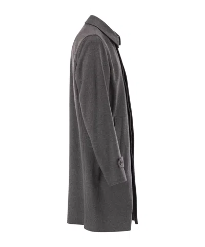 Herno Shirt Collar Coat In Multi