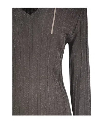 Fabiana Filippi Long-sleeved Sweater In Multi