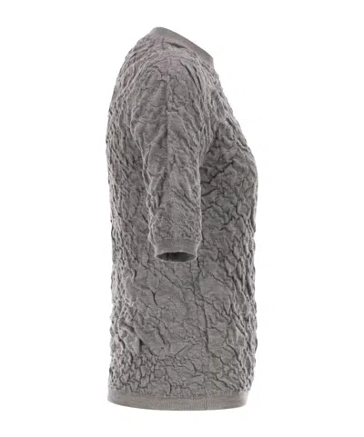 Fabiana Filippi Slim-fit Jumper With Embossed Finish In Gray