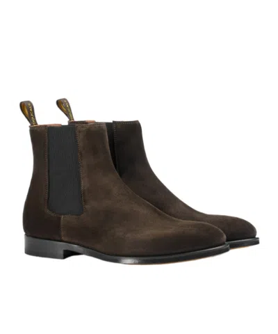 Doucal's Brown Suede Ankle Boot In Multi